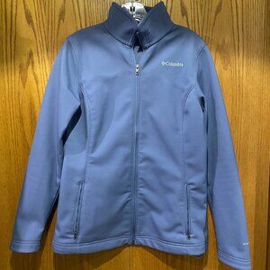 EUC Periwinkle Columbia Softshell Fleece Lined Jacket Sz Medium